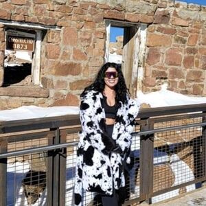 Cowprint Faux Fur Coat